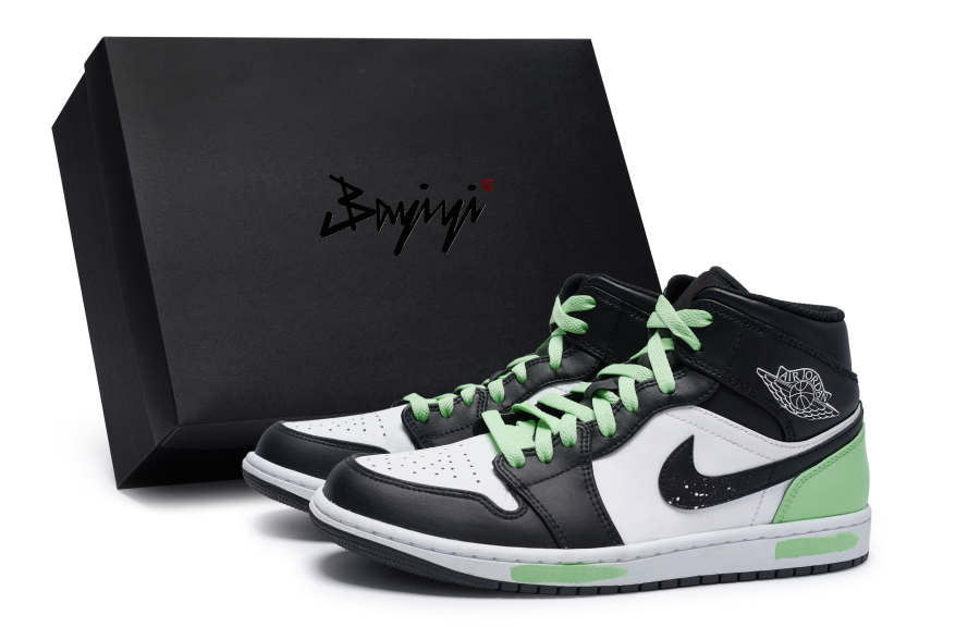 Jordan Jordan Air Jordan 1 811 Manufacturing, Jiyue Windy Green, Special Shoe Box Cushioning Slip Resistant Abrasion Resistant
