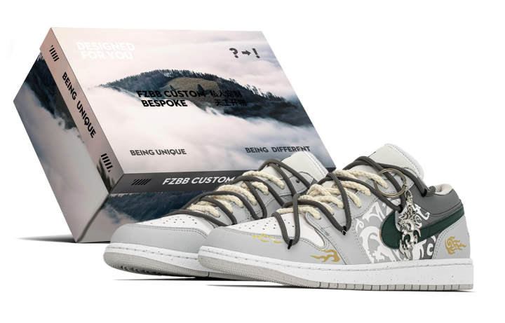 Jordan Jordan Air Jordan 1 New Dragon, Special Box, Chinese Style, New Chinese Style Abrasion Resistant Abrasion Resistant