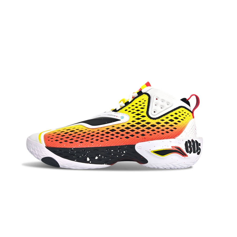 Li-Ning Li Ning BadFive 5 Cushioning Slip Resistant Abrasion Resistant Mid top Basketball Shoes Men's Black White Yellow