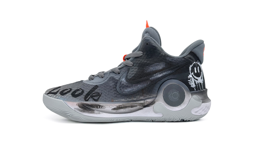 Nike Nike KD Trey 5 IX Fabric Slip Resistant Abrasion Resistant Mid top Basketball Shoes Unisex Black Gray