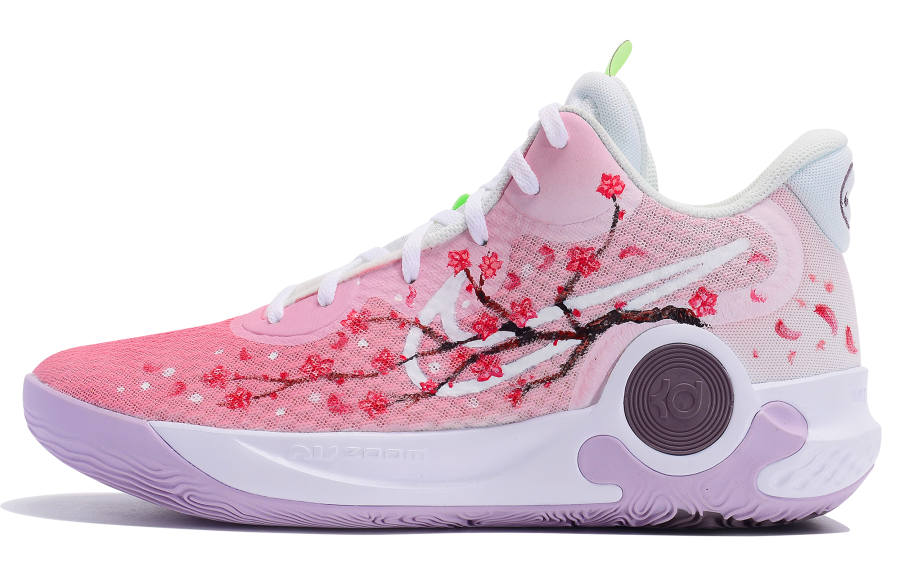 Nike Nike KD Trey 5 IX Cushioning Slip Resistant Abrasion Resistant Mid top Vintage Basketball Shoes Unisex White Pink