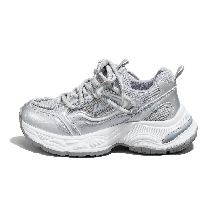 Warrior Height Increasing Abrasion Resistant Lightweight Breathable Slip Resistant Low top Chunky Sneakers Women's