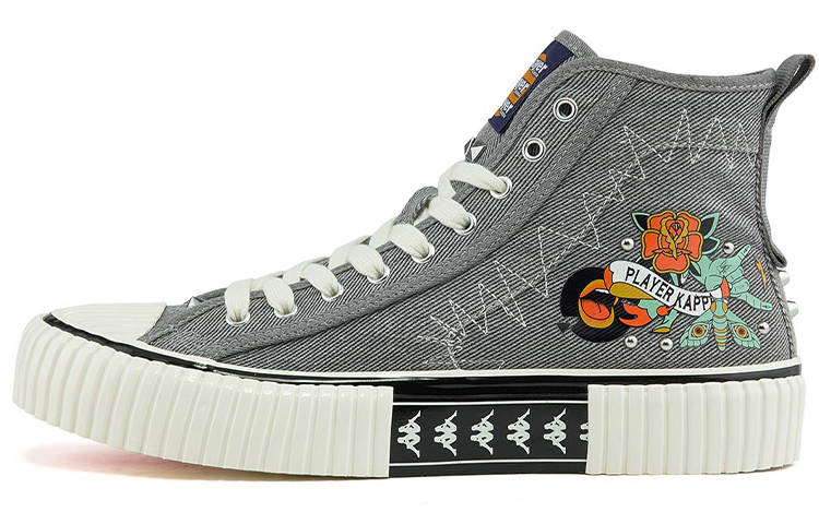 Kappa Artist Collaboration Comfortable And Trendy Slip Resistant, Abrasion Resistant, Lightweight High top Canvas Shoes