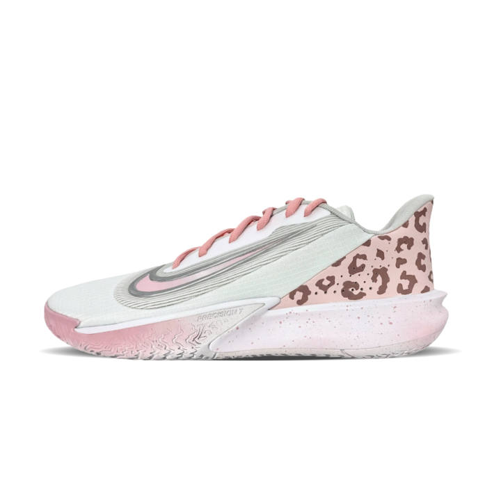 Nike Nike Precision 7 Pink Leopard Carry Mesh Cushioning Slip Resistant Cushioning Slip Resistant Low top Basketball Shoes
