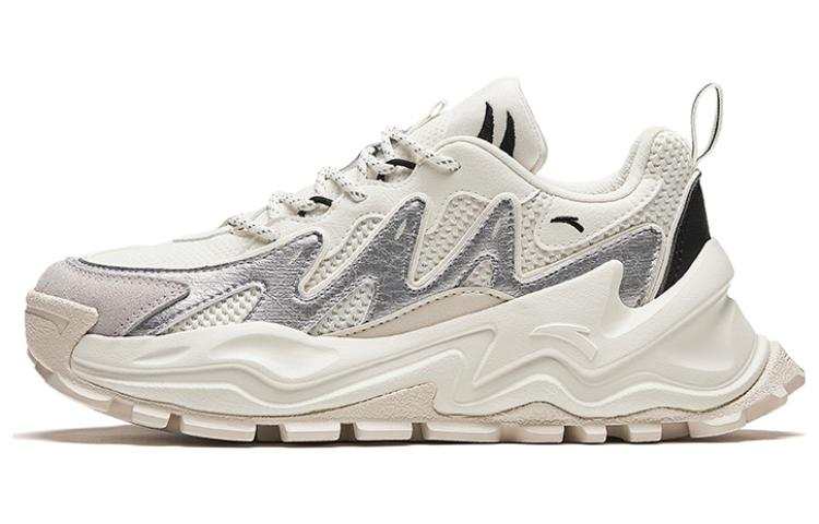 Anta Hot Comfortable Round Toe Cushioning Slip Resistant Cushioning Slip Resistant Low top Casual Shoes Unisex White