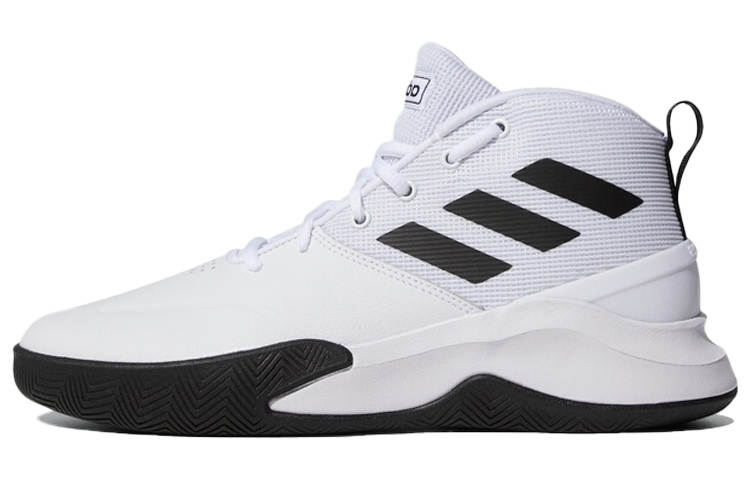 Adidas Adidas OwnTheGame Wide Slip Resistant Slip Resistant High top Basketball Shoes Men's White Black Wide Fit