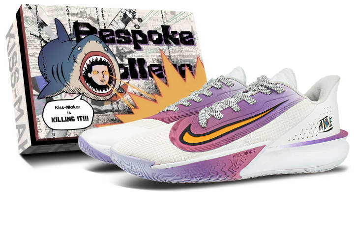 Nike Nike Precision 7 Fabric Cushioning Low top Basketball Shoes Men's Purple