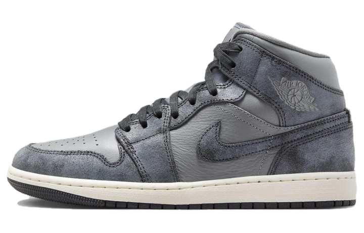 Jordan Jordan 1 Mid Distressed Smoke Grey Women's