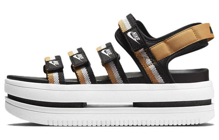 Nike Nike Icon Classic Sandal 'Black Metallic Gold' Women's