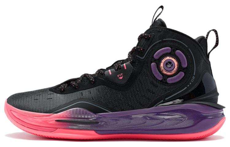 XTEP Wind Style 2 Cushioning, Wear Resistant Low top Basketball Shoes Men's Black Purple