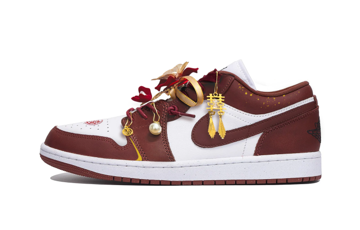 Jordan Jordan Air Jordan 1 Long Lasting And Enduring Low top Basketball Shoes Unisex Red
