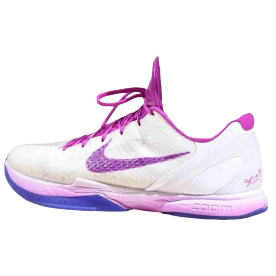 Nike Nike Zoom Kobe 6 Protro PE Abrasion Resistant Breathable Low top Basketball Shoes Men's White Purple