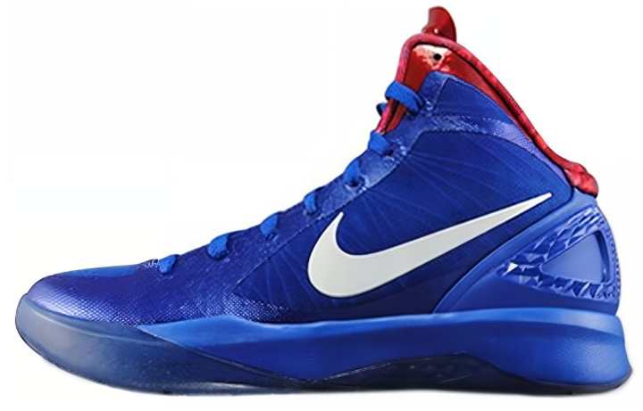 Nike Nike Hyperdunk 2011 PE Slip Resistant Mid top Performance Basketball Shoes Men's Blue Red