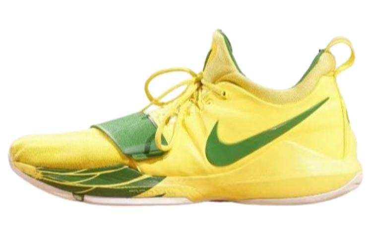 Nike Nike PG 1 PE 'Oregon Ducks' Abrasion Resistant Abrasion Resistant Low top Basketball Shoes Men's Yellow Green