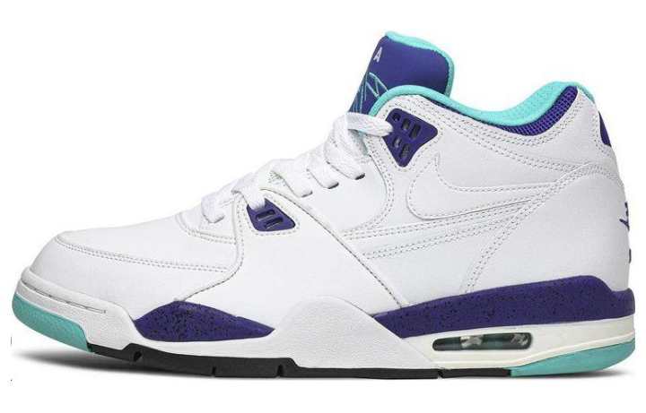Nike Nike Air Flight 89 'Grape' Cushioning Slip Resistant Mid top Basketball Shoes Men's White Blue