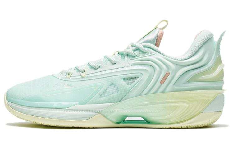 XTEP 7SE Cushioning Slip Resistant Abrasion Resistant Low top Basketball Shoes Men's Foam Green