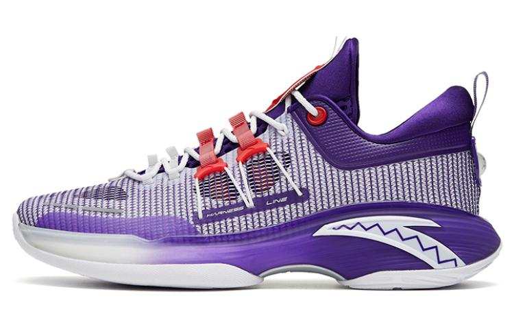 ANTA Basketball Shoes Men's Low Top Purple/White
