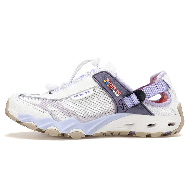 HUMTTO River Trekking Shoes Women's Ivory White Light Purple