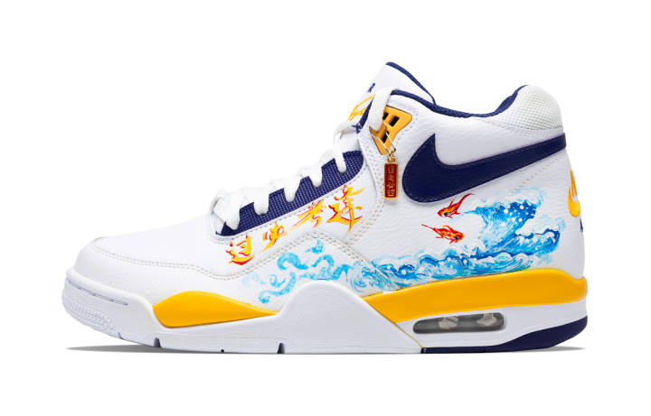 Nike Nike Flight Legacy Yue, Pass Every Exam Slip Resistant Abrasion Resistant Mid top Vintage Basketball Shoes Men's White