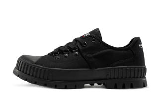 Palladium Canvas Shoes Unisex Low Top Black