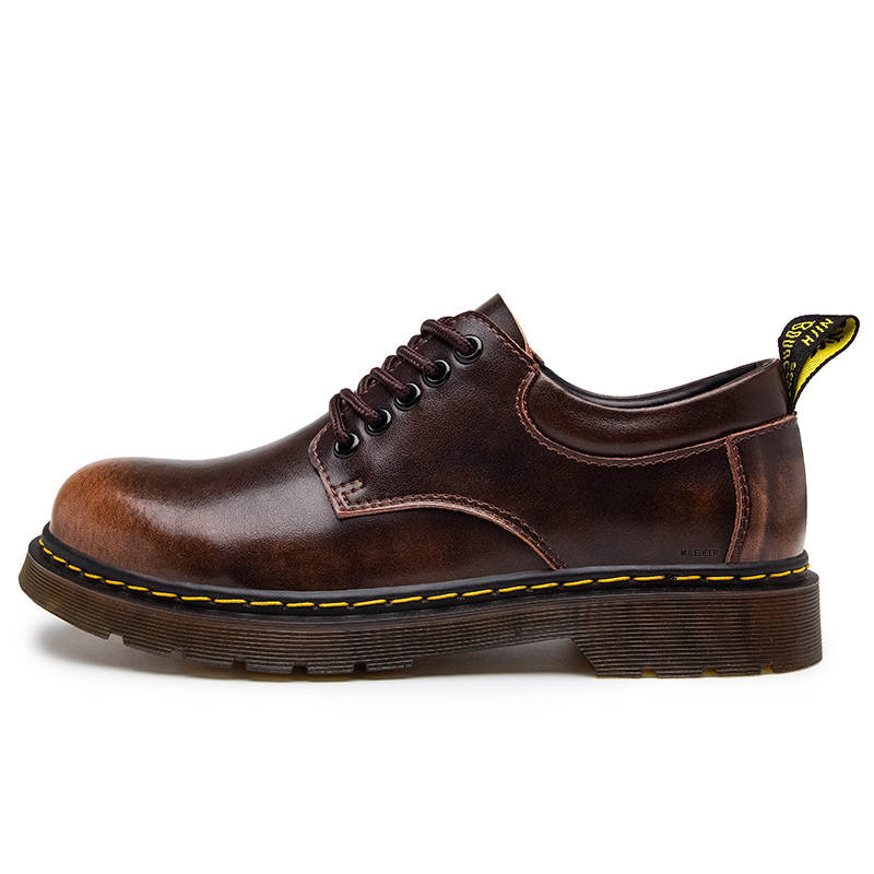 HEIWEILU Cow Split Leather Casual Shoes Men's