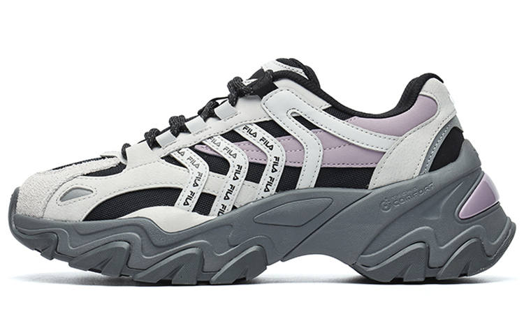 FILA SOFIA 2 Cushioning Slip Resistant Abrasion Resistant Height Increasing Low top Chunky Sneakers Women's Gray Purple