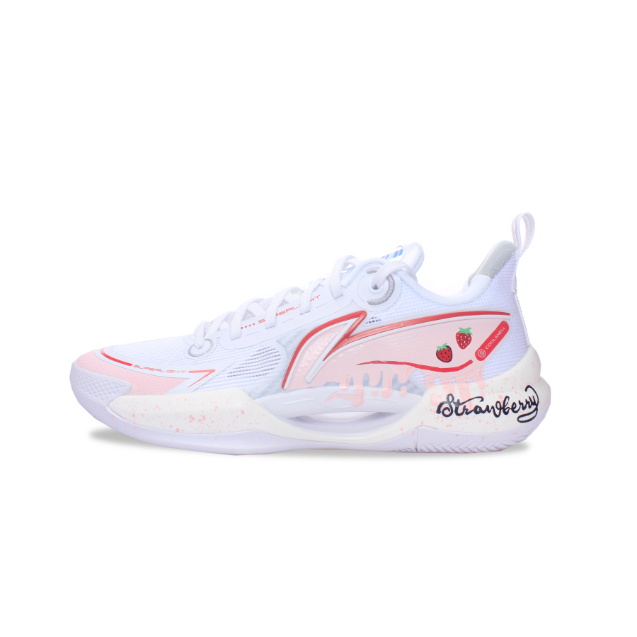 Li-Ning Li Ning Super Light V2 Cushioning, Wear Resistant Low top Basketball Shoes Men's Pink White