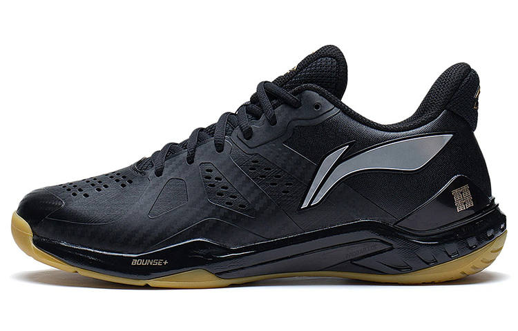 Li-Ning LiNing Cushioning Anti-Slip And Wear-Resistant Coverage Support Low-Top Badminton Shoes Unisex Black