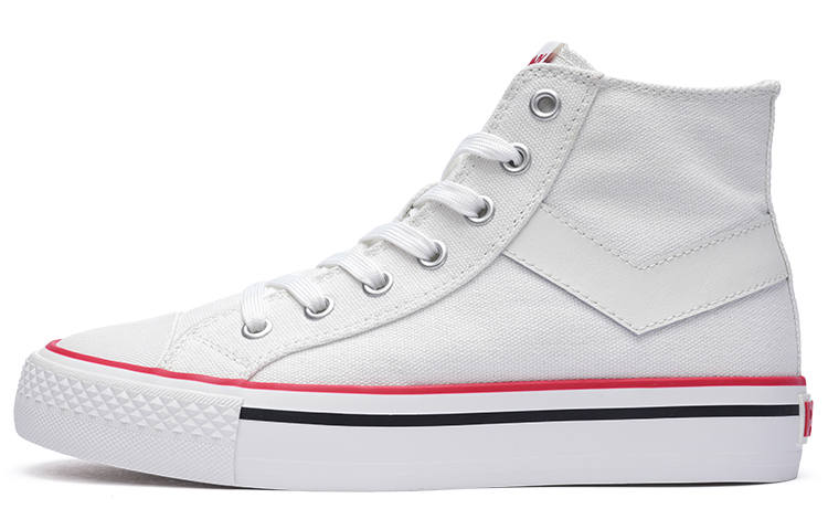 Pony Shooter Slip Resistant And Breathable High top Canvas Shoes Unisex White