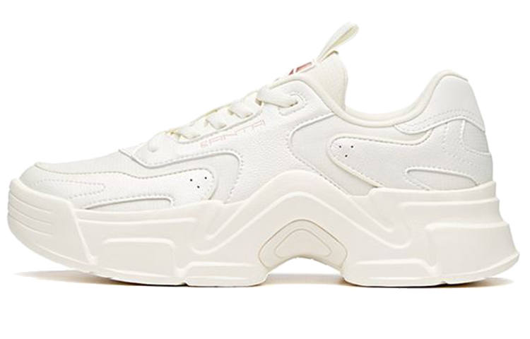 Anta Slip Resistant Abrasion Resistant Low top Chunky Sneakers Women's Pure White