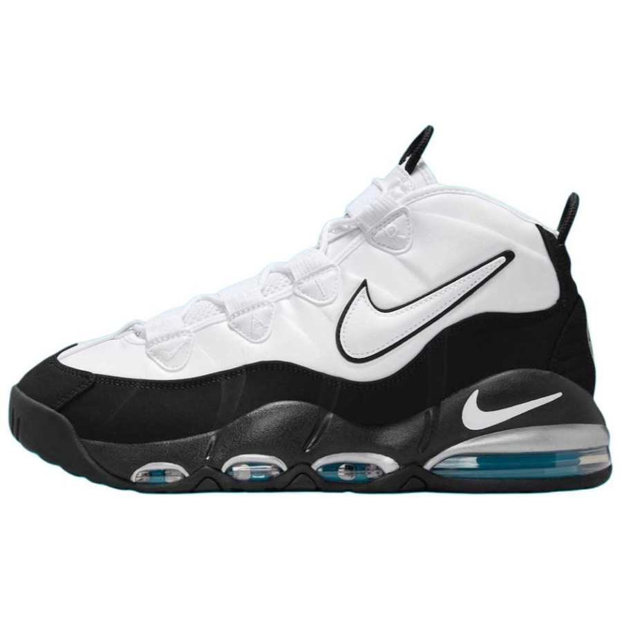 Nike Nike Air Max Uptempo 95 Abrasion Resistant Abrasion Resistant Mid top Basketball Shoes Unisex White Black