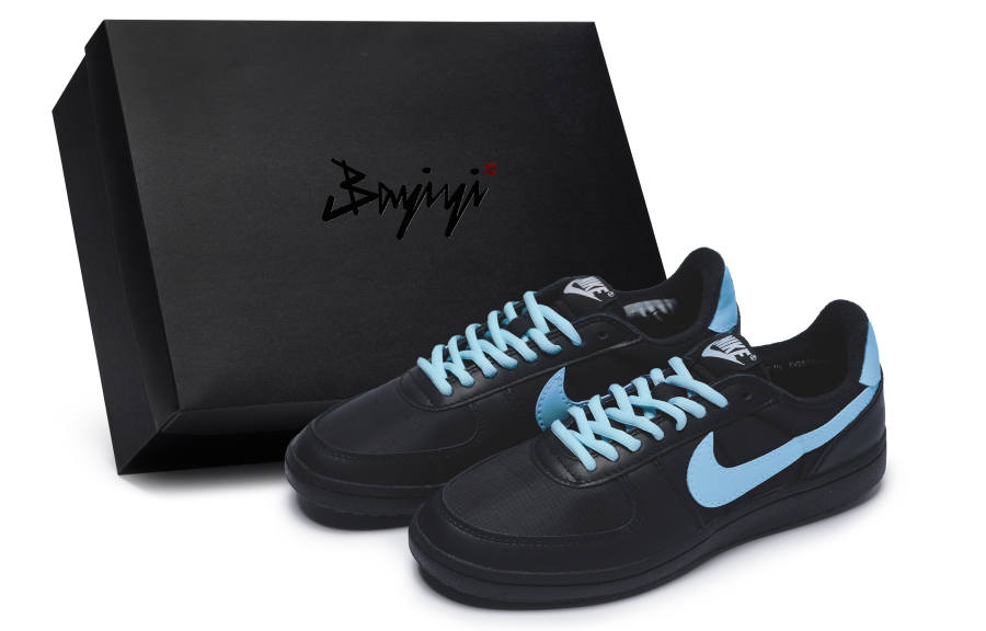 Nike Nike Field General '82 Waterproof And Moisture Wicking Low top Vintage Basketball Shoes Unisex Black Sky Blue