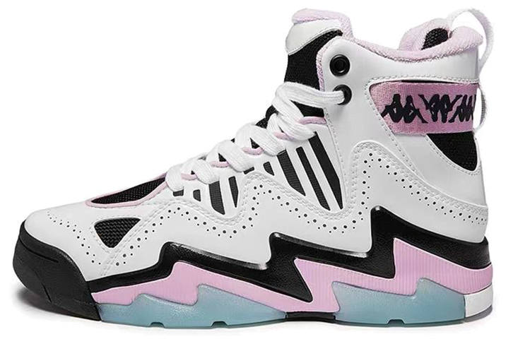 Kappa Comfortable High top Vintage Basketball Shoes Women's Pink White
