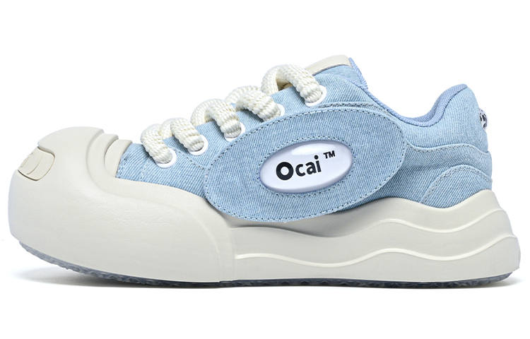 Ocai 002 Smile Slip Resistant Abrasion Resistant Low top Canvas Shoes Unisex Blue