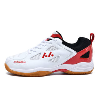LEFUS Low top Badminton Shoes Unisex White Red