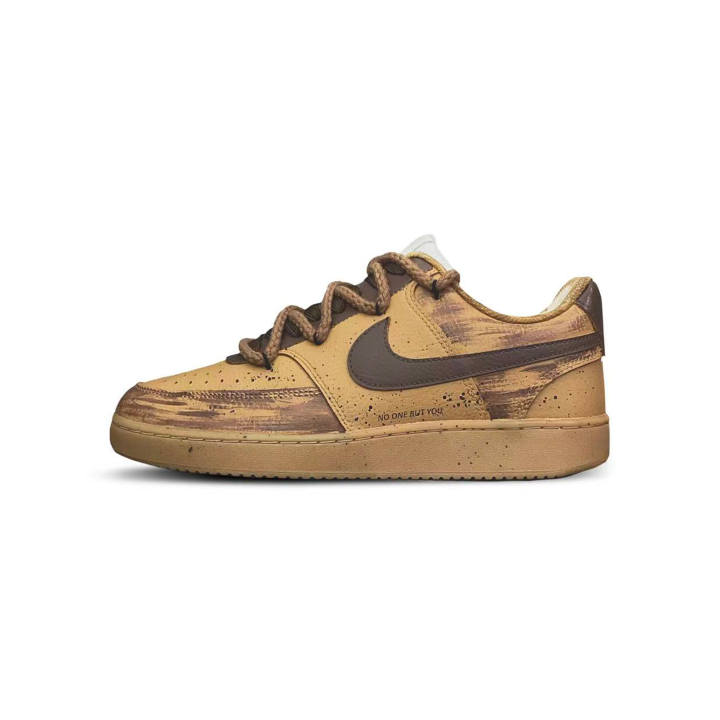 Nike Nike Court Vision 1 Tower Rabbit Creative Low top Skateboard Shoes Men's Yellow Brown