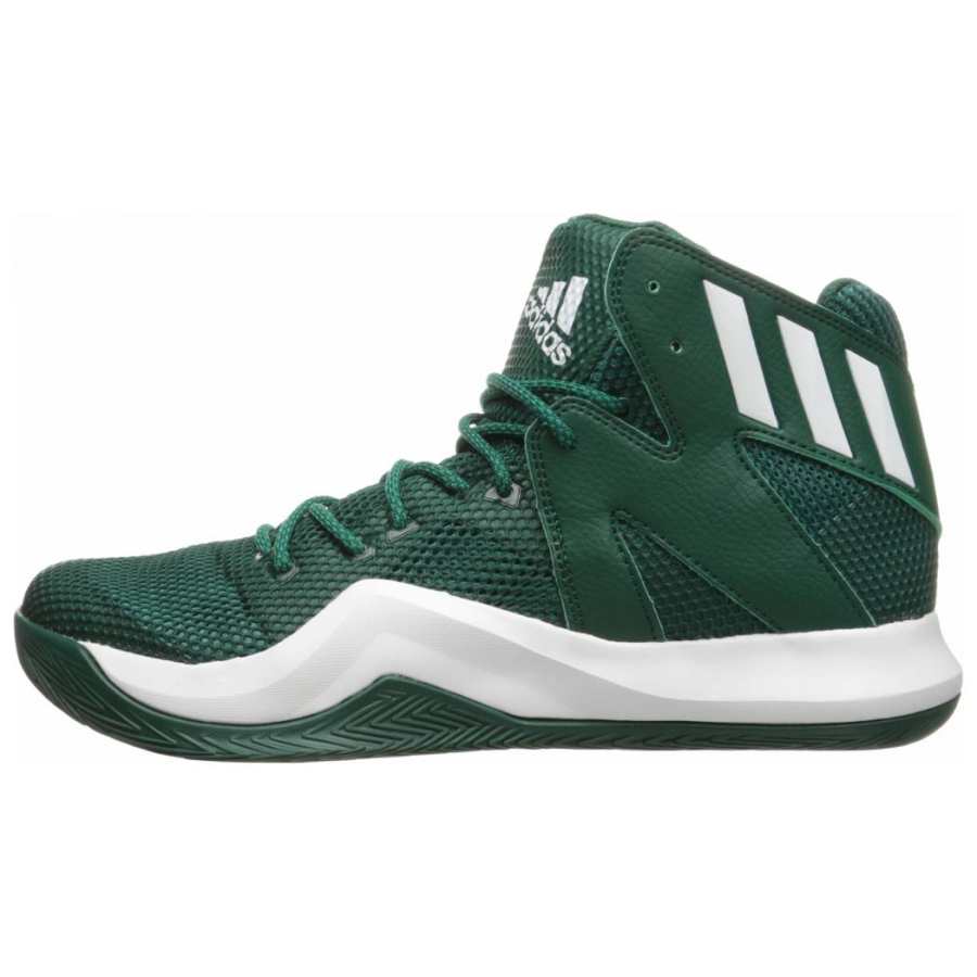 Adidas Adidas Performance Comfortable Slip Resistant Abrasion Resistant Mid top Basketball Shoes Men's Green
