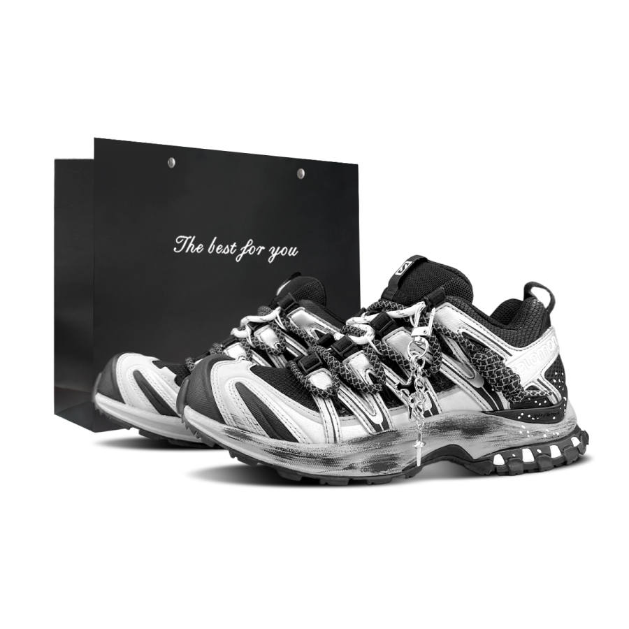 SALOMON XA PRO 3D Low top Hiking Shoes Unisex Black Silver