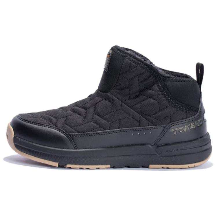 TOREAD Thermal Abrasion Resistant Slip Resistant Fleece Lined Comfortable Ankle Length Snow Boots Women's Black