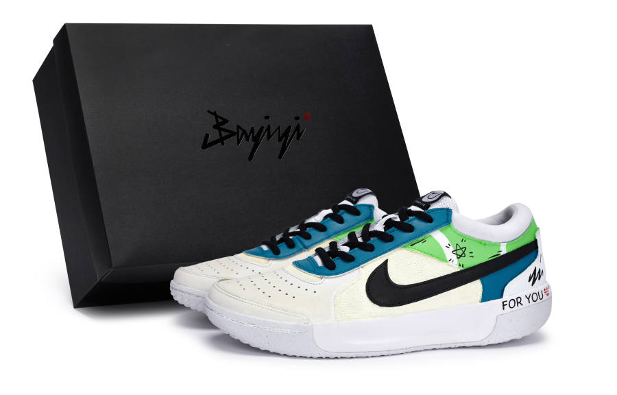 Nike Nike Court Lite 3 Slip Resistant Abrasion Resistant Low top Tennis Shoes Men's Beige Green Blue