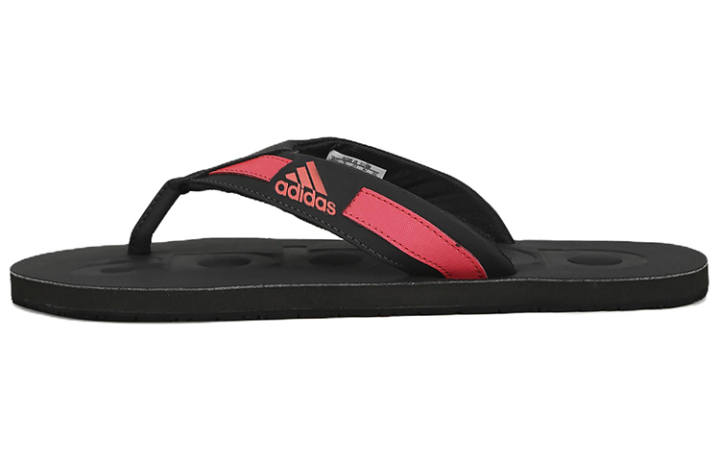 Adidas Adidas Slalon Slippers Rubber Sole Slip Resistant Slide Slippers Men's Black Red