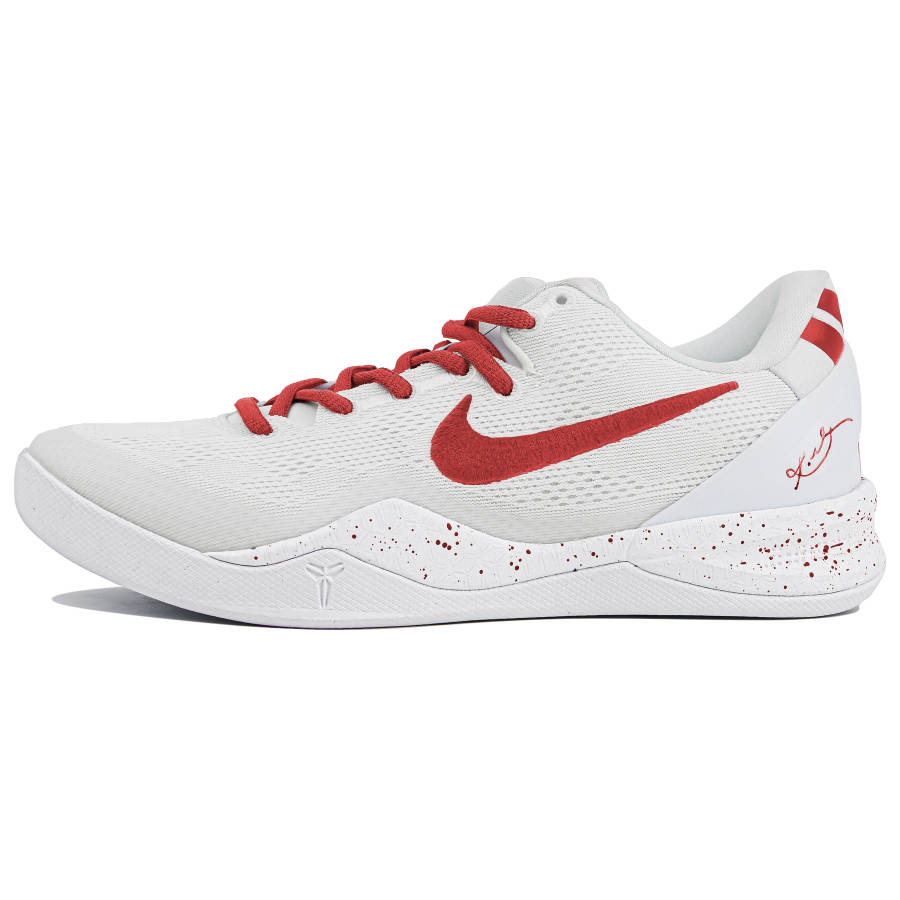 Nike Nike Kobe 8 Protro ' Halo ' Slip Resistant Abrasion Resistant Low top Basketball Shoes Unisex White Red