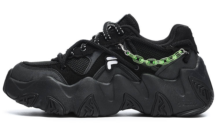 FILA FUSION Fashion Chain Sneakers 'Black Green' Women's