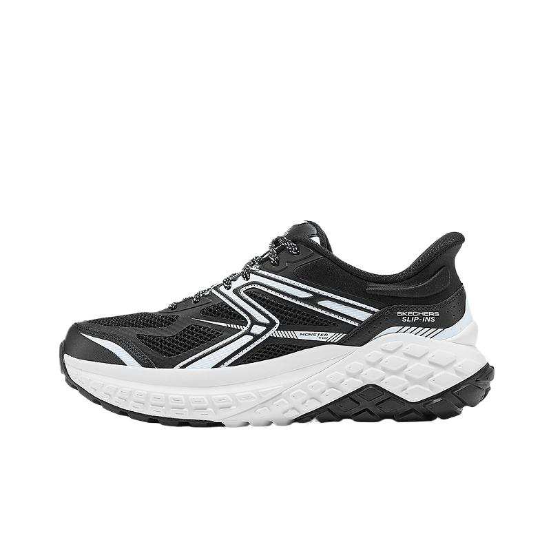 Skechers Monster Mesh Abrasion Resistant Breathable Abrasion Resistant Breathable Low top Chunky Sneakers Men's Black