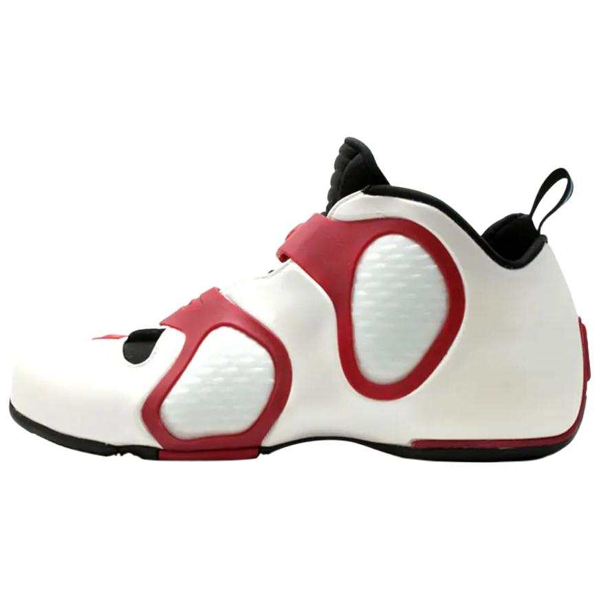 Nike Nike Air Flightposite 3 Abrasion Resistant Mid top Basketball Shoes Men's White Red