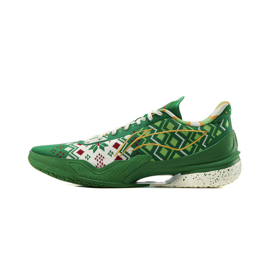 Li-Ning Li Ning Liren 5 Slip Resistant Coverage Lightweight Rebound Low top Performance Basketball Shoes Men's Green