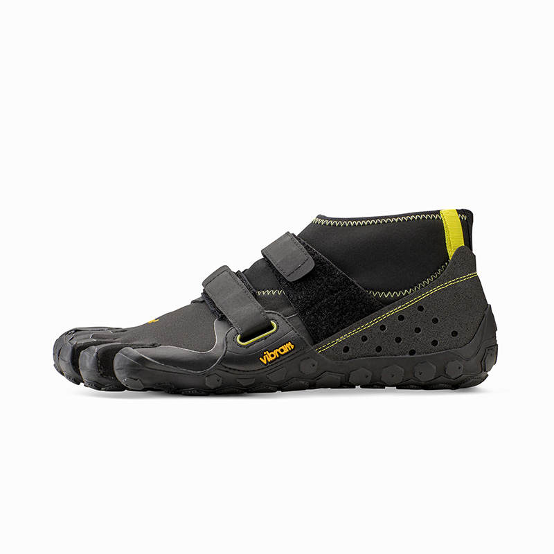 Vibram Slip Resistant, Abrasion Resistant, Quick Dry Mid top Training Shoes Men's Black