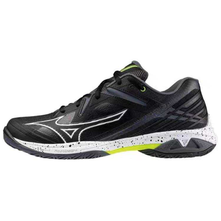 Mizuno Wave Claw Slip Resistant Abrasion Resistant Low top Badminton Shoes Men's Black White Wide Fit