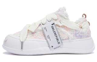 SMILEREPUBLIC Open Ended Smiling Collection Low top Canvas Shoes Unisex Pink