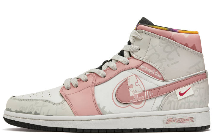 Jordan Jordan Air Jordan 1 ADCDAVINCI Custom, Full Sugar Puzzle Cushioning Slip Resistant Cushioning Slip Resistant High top